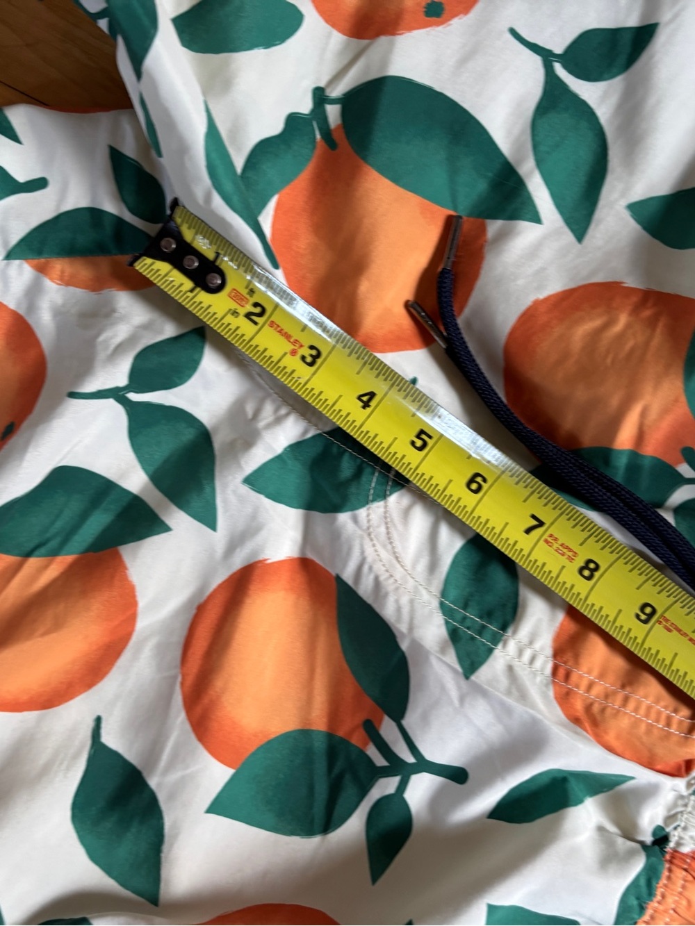 Orange Fruit Print Men’s XL 6” Bathing Suit Swim Trunks Beach Shorts Resortwear - Picture 9 of 16
